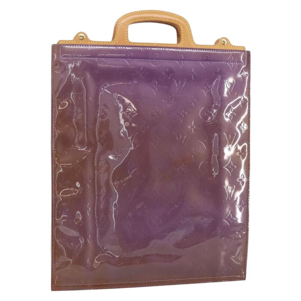 LOUIS VUITTON Monogram Vernis Stanton Tote Bag Purple Viole M91079 Auth BA7915